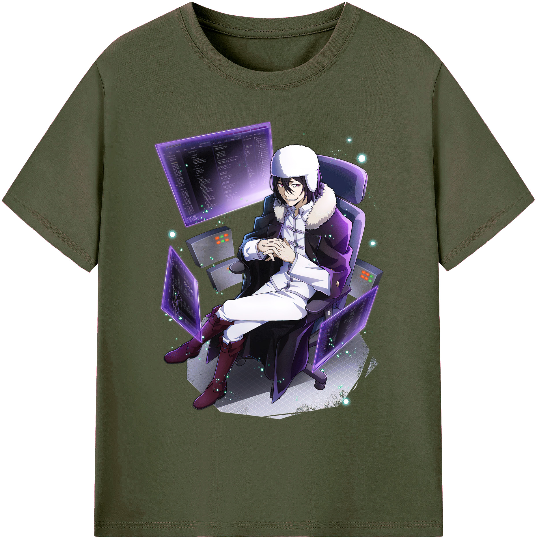 （画像用） 文豪ストレイドッグス Bungo Stray Dogs 綿100％ メンズ半袖Tシャツ｜肌触りやわらか＆通気性